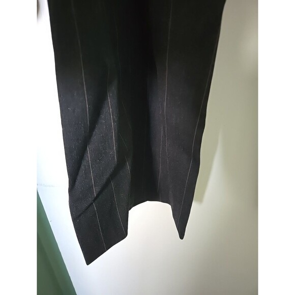 New York & Company Pink On Black Pin Striped Dress Slacks Size 22W Wide Leg Pant - Picture 6 of 13